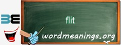 WordMeaning blackboard for flit